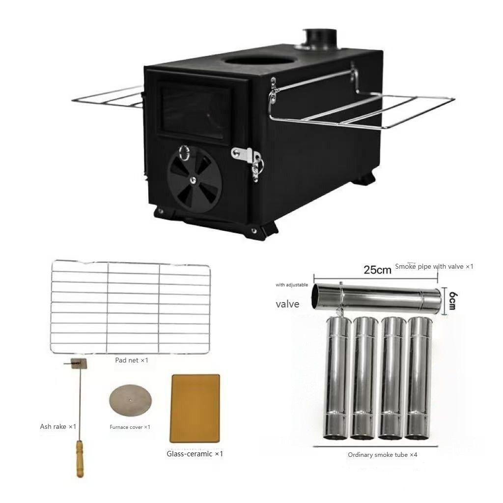 Camping Cooking Portable - 2026 Neuer Camping-Holzofen aus Kohlenstoffstahl, Zeltofen