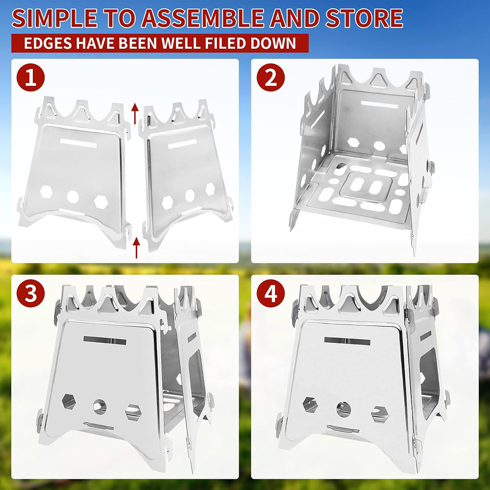 Tragbarer Camping-Holzofen mit – Camping Cooking Wood Stove Bewertung und Preis